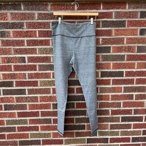 Live Love Dream Gray Heather Striped High Waisted Athletic Leggings